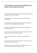 HCA FINAL EXAM &vert; QUESTIONS AND ANSWERS &vert; 2026 UPDATE &vert; WITH COMPLETE SOLUTION&period;