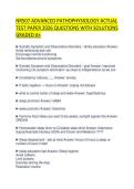 NR507 ADVANCED PATHOPHYSIOLOGY FINAL REVIEW PACKAGE 2026 COMPLETE QUESTIONS AND ANSWERS