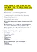 NR507 ADVANCED PATHOPHYSIOLOGY ACTUAL TEST PAPER 2026 QUESTIONS WITH SOLUTIONS GRADED A&plus;