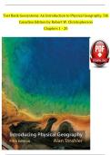 Test Bank for Geosystems&colon; An Introduction to Physical Geography&comma; 5th Canadian Edition by Robert W&period; Christopherson 