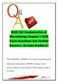 Microbiology Chapter 1 Exam Questions and Answers &lpar;90 Questions&rpar; &vert; BIOS 242 Microbial Classification Evolution Pathogens