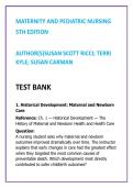 Maternity & Pediatric Nursing Test Bank &ndash; Ricci Kyle Carman 5th Edition MCQs &vert; NCLEX Maternal Child Nursing Study Guide &vert; nursing testbank2026