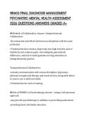 NR605 FINAL DIAGNOSIS MANAGEMENT PSYCHIATRIC MENTAL HEALTH ASSESSMENT 2026 QUESTIONS ANSWERS GRADED A&plus;