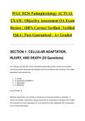 WGU D236 Pathophysiology ACTUAL EXAM &vert; Objective Assessment OA Exam Review &vert; 100&percnt; Correct Verified &vert; Verified Q&A &vert; Pass Guaranteed - A&plus; Graded