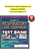 TEST BANK For Mosby&rsquo;s Respiratory Care Equipment&comma; 11th Edition by J&period; M&period; Cairo
