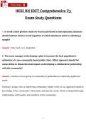 Comprehensive HESI RN EXIT Exam V3 study questions with verified answers
