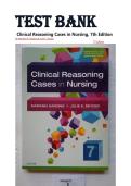 Test Bank for Clinical Reasoning Cases in Nursing&comma; 7th Edition by Mariann M&period; Harding & Julie S&period;&vert; All Chapters 1-15 covered&period;&vert; ISBN&colon;978-03235273