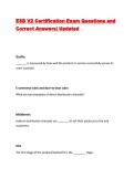 ESB V2 Certification Exam Questions and Correct Answers&vert; Updated
