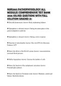 NUR2063 PATHOPHYSIOLOGY ALL MODULES COMPREHENSIVE TEST BANK 2026 SOLVED QUESTIONS WITH FULL SOLUTION GRADED A&plus;