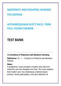 Maternity and Pediatric Nursing Test Bank 2026 &vert; Ricci Kyle Carman MCQs &vert; NCLEX Maternal Child Nursing Study Guide