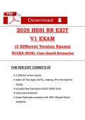 HESI RN EXIT Exam V2 study guide with 3 different versions&comma; verified questions&comma; and expert rationales&period;
