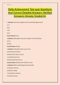Delta Achievement Test quiz Questions And Correct Detailed Answers &lpar;Verified Answers&rpar; Already Graded A&plus;