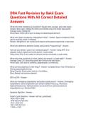 DSA Fast Revision by Sakii Exam Questions With All Correct Detailed Answers