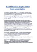 Bus 311-Kazman Chapter 2 2018 Exam Latest Update