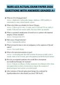 NURS 623 ACTUAL EXAM PAPER 2026 QUESTIONS WITH ANSWERS GRADED A&plus;