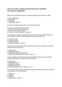 NUR 150 FINAL EXAM QUESTIONS WITH VERIFIED ACCURATE ANSWERS