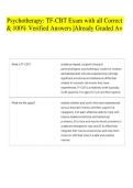 Psychotherapy&colon; TF-CBT Exam with all Correct & 100&percnt; Verified Answers &vert;Already Graded A&plus;