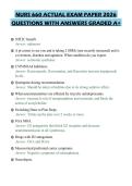 NURS 660 ACTUAL EXAM PAPER 2026 QUESTIONS WITH ANSWERS GRADED A&plus;