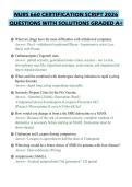 NURS 660 CERTIFICATION SCRIPT 2026 QUESTIONS WITH SOLUTIONS GRADED A&plus;