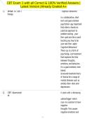 CBT Exam 1 with all Correct & 100&percnt; Verified Answers &vert;Latest Version &vert;Already Graded A&plus;