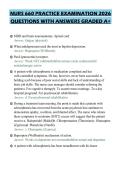 NURS 660 PRACTICE EXAMINATION 2026 QUESTIONS WITH ANSWERS GRADED A&plus;