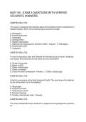 NUR 150 - EXAM 3 QUESTIONS WITH VERIFIED ACCURATE ANSWERS