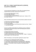 NUR 150 - EXAM 2 QUESTIONS WITH VERIFIED ACCURATE ANSWERS