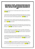 CEHRS MODULE 1 REVIEW &ndash; CERTIFIED ELECTRONIC HEALTH RECORDS SPECIALIST - REAL EXAM QUESTIONS & NHA VERIFIED ANSWERS&ndash; PASS FIRST ATTEMPT GUARANTEED- 2026 NEWEST UPDATE
