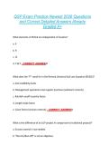 QSP Exam Practice Newest 2026 Questions  and Correct Detailed Answers Already  Graded A&plus; 
