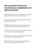 NRNP 6645 MIDTERM CERTIFICATION EXAMINATION 2026 COMPREHENSIVE STUDY SHEET FULL SOLUTION