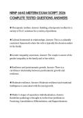 NRNP 6645 MIDTERM EXAM SCRIPT 2026 COMPLETE TESTED QUESTIONS ANSWERS
