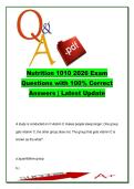 NUTR1010 Final Exam 400 Questions Nutrition Basics Metabolism Diet Guidelines 2026