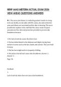 NRNP 6645 MIDTERM ACTUAL EXAM 2026 VIEW AHEAD QUESTIONS ANSWERS