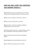 NURS 5461 FINAL SCRIPT 2026 QUESTIONS AND ANSWERS GRADED A&plus;