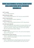 NURS 5663 BUNDLE ACTUAL EXAM PAPER 2026 QUESTIONS WITH ANSWERS GRADED A&plus;