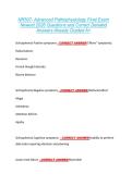 NR507- Advanced Pathophysiology Final Exam  Newest 2026 Questions and Correct Detailed  Answers Already Graded A&plus; 
