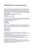 NURS 623 exam 4 review questions and answers 100&percnt; correct