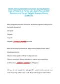 NRNP 6568 Synthesis In Advanced Nursing Practice  Care Of Patients In Family Care Exam Newest 2026  Questions and Correct Detailed Answers Already  Graded A&plus; 