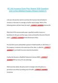 NC Life Insurance Exam Prep Newest 2026 Questions  and Correct Detailed Answers Already Graded A&plus; 