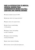 NURS 120 INTRODUCTION TO MEDICAL SURGICAL NURSING FINAL COMPREHENSIVE REVIEW 2026 FULL QUESTIONS AND VERIFIED ANSWERS