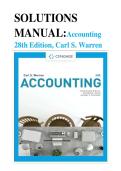 Solution Manual For Accounting 28th Edition by Carl S&period; Warren&comma; Christine Jonick&comma; Jennifer Schneider