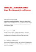 Illinois PEL - Social Work Content Exam Questions and Correct Answers