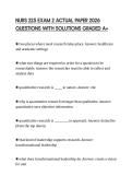 NURS 225 EXAM 2 ACTUAL PAPER 2026 QUESTIONS WITH SOLUTIONS GRADED A&plus;