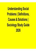 Understanding Social Problems Definitions&comma; Causes & Solutions Sociology Study Guide 2026 Update
