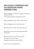 NURS 225 EXAM 2 COMPREHENSIVE SCRIPT 2026 QUESTIONS AND ANSWERS GUARANTEED TO PASS