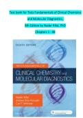 Test bank for tietz fundamentals of clinical chemistry and molecular diagnostics 7th edition by carl a burtis