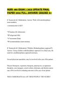 NURS 480 EXAM 2 2025 UPDATE FINAL PAPER 2026 FULL ANSWERS GRADED A&plus;
