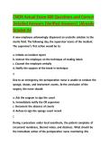 CNOR Actual Exam 400 Questions and Correct Detailed Answers &lpar;Verified Answers&rpar; &vert;Already Graded A&plus;