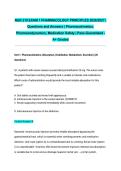 NUR 210 EXAM 1 PHARMACOLOGY PRINCIPLES 2026&sol;2027 &vert; Questions and Answers &vert; Pharmacokinetics&comma; Pharmacodynamics&comma; Medication Safety &vert; Pass Guaranteed - A&plus; Graded