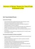 Overview of Therapy Theories for Clinical Exam &vert;Guaranteed to Pass